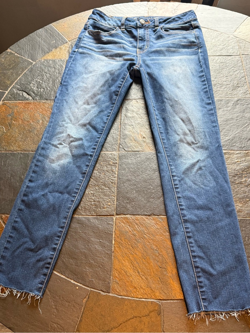 American Eagle Outfitters Blue Straight-Leg Women's Jeans